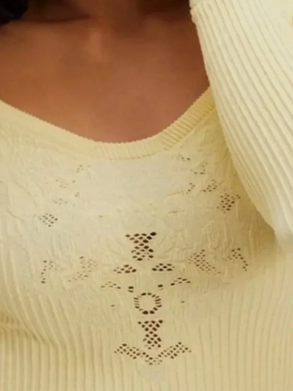 Free People Women's Dynamic Duo Long Sleeve Top In Double Butter-Size M/L   NWT
